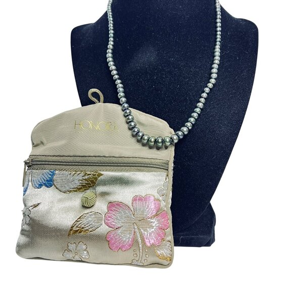 Honora Graduated Green Freshwater Pearl Choker Necklace (6035-1-2) - Picture 1 of 5